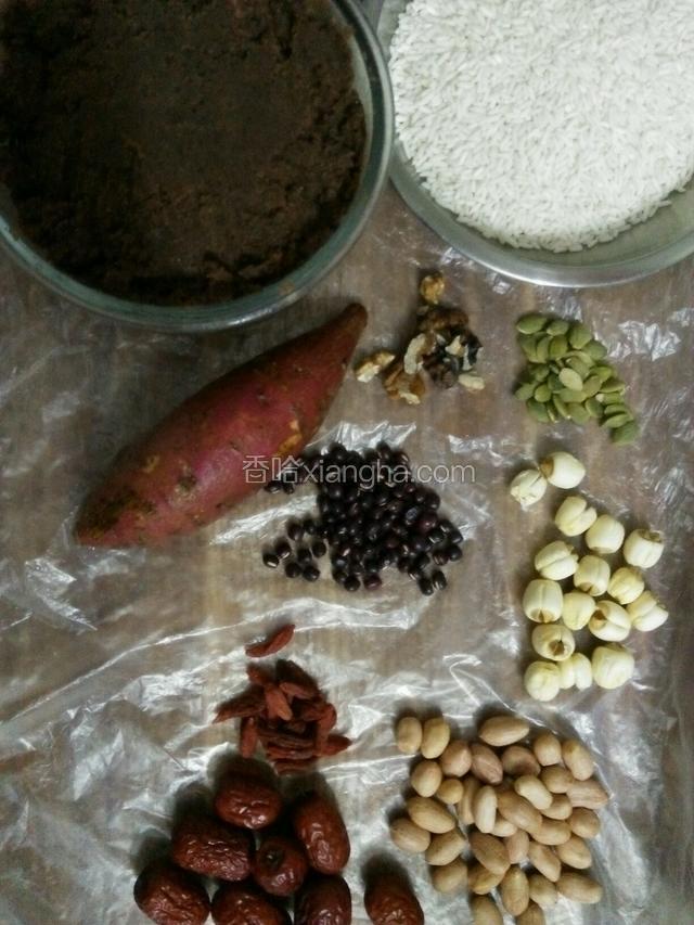 材料，葡萄干忘记拍了。