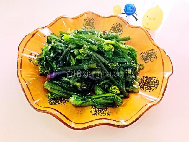 清炒红油菜苔