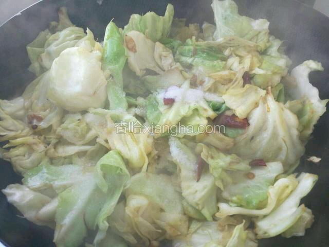 大火快速翻炒，加入盐，蚝油，白糖调味继续煸炒。炒好盛盘即可！
