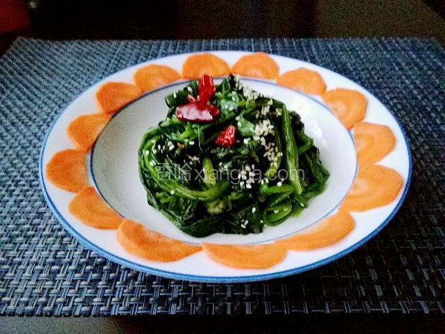 暮色炝菠菜
