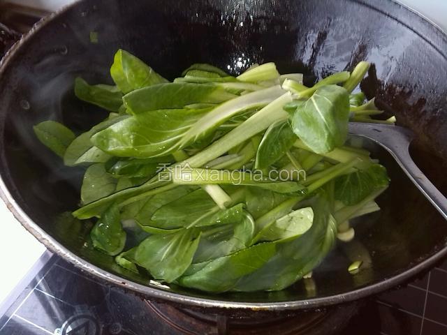 放青菜炒软