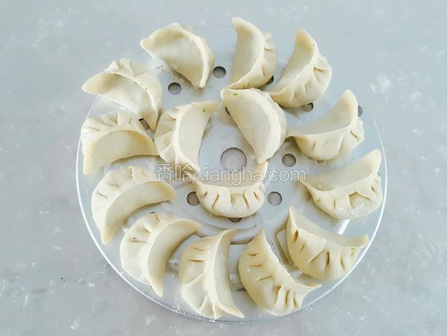 包好的饺子。