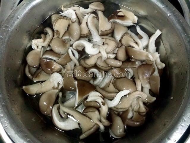 撒成块儿，用清水泡泡。