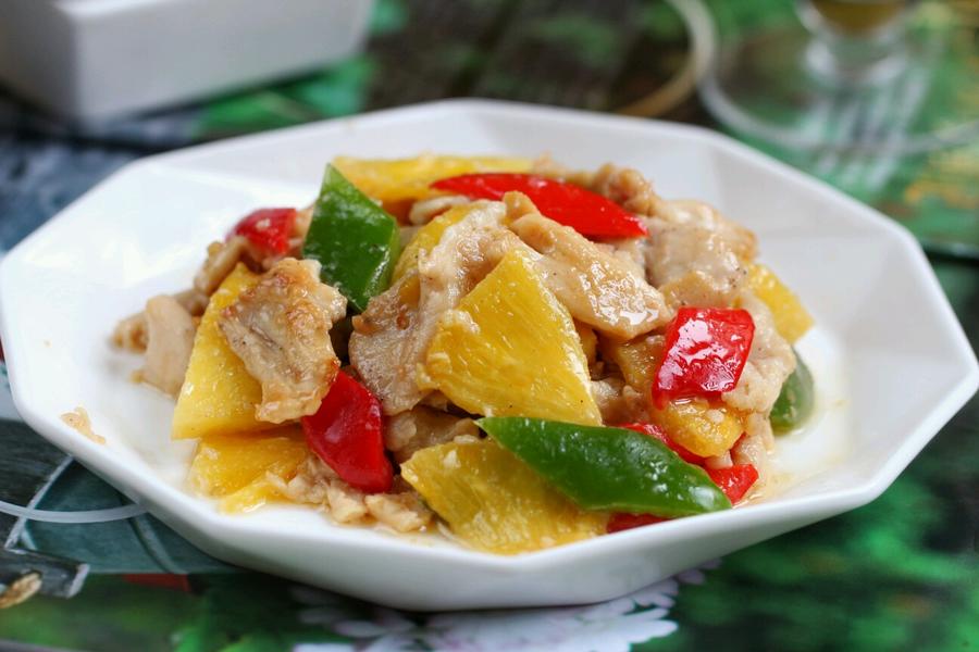 甜椒菠萝鸡片