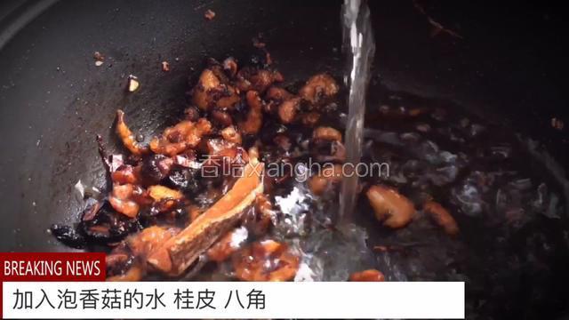 加入泡香菇的水 桂皮 八角