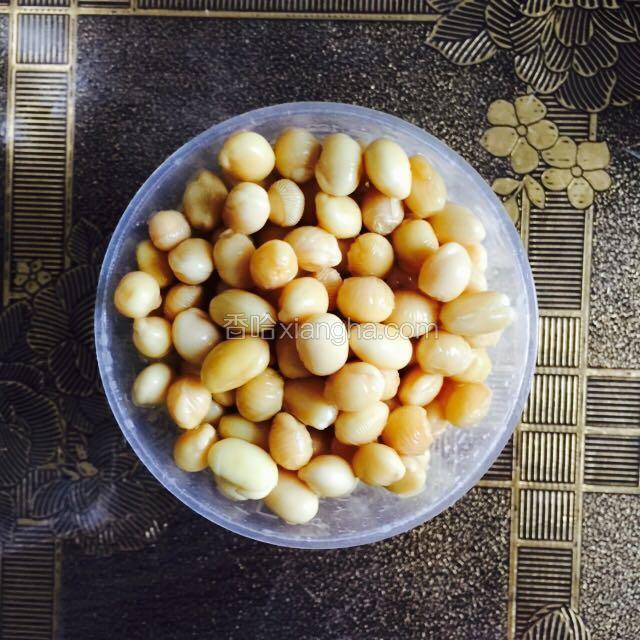 第二天清早，开始操作，我用了量杯300毫升，泡发好的黄豆，剩下的泡发黄豆芽