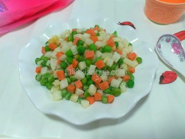 凉薯豌豆炒火腿