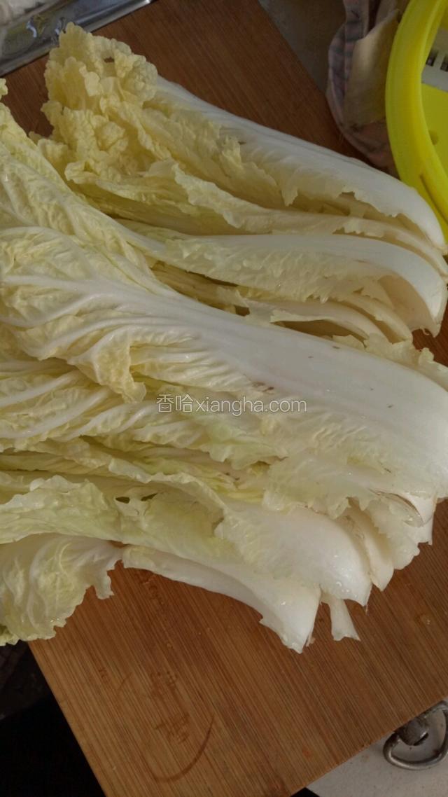 把娃娃菜掰开洗干净。。
