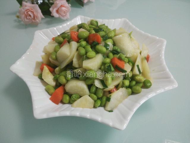 毛豆子炒茭白