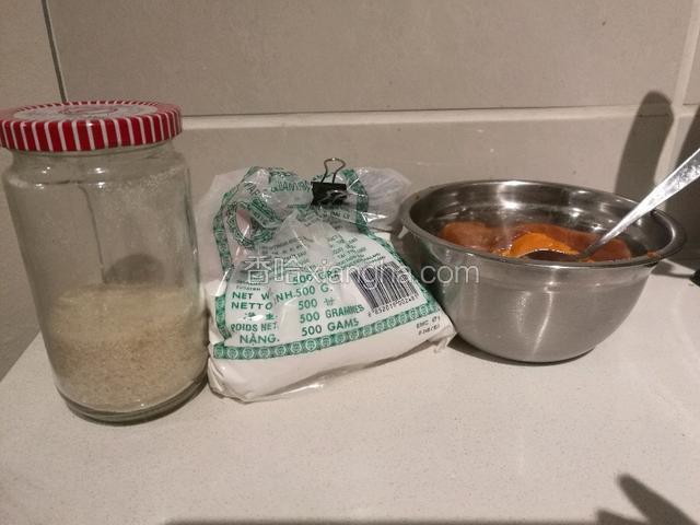 准备好食材。