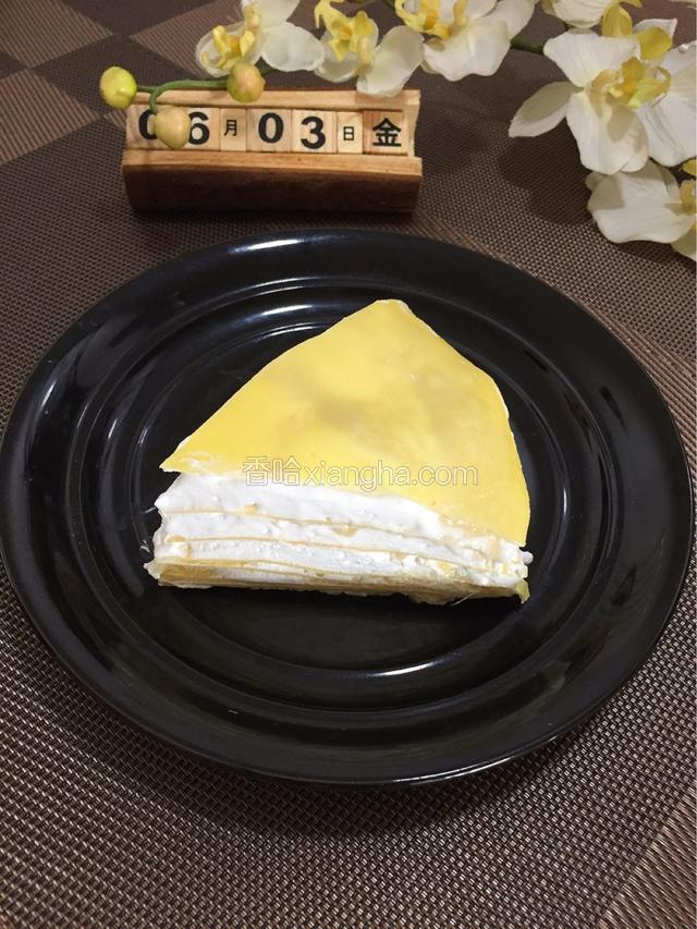 好吃的榴莲千层蛋糕做好啦