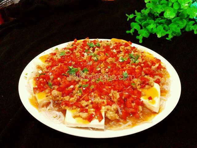 肉末粉丝蒸豆腐