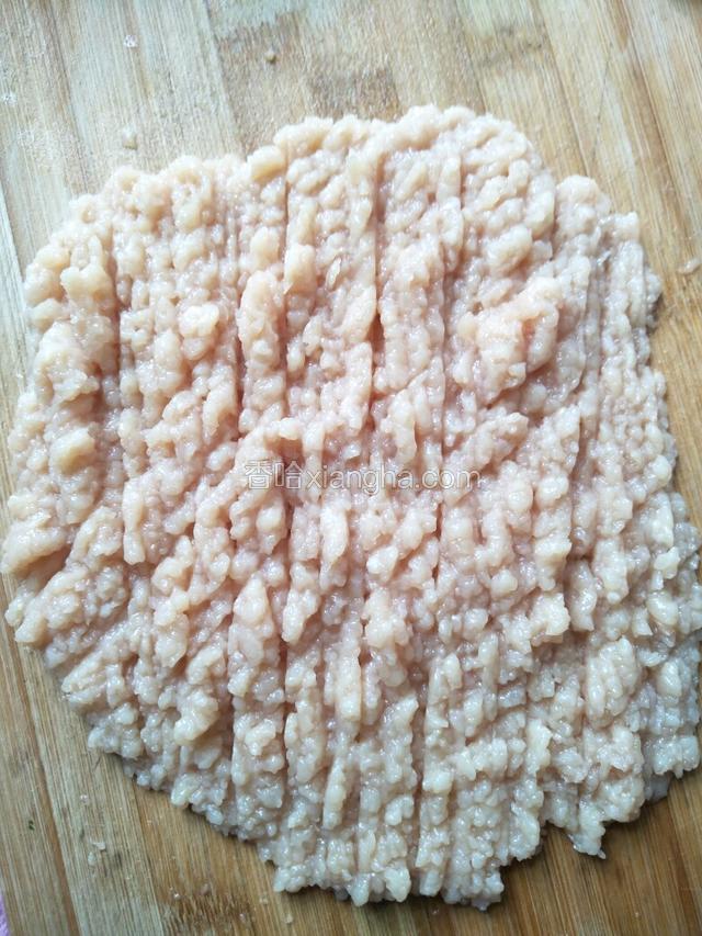 鸡胸脯肉剁成肉泥