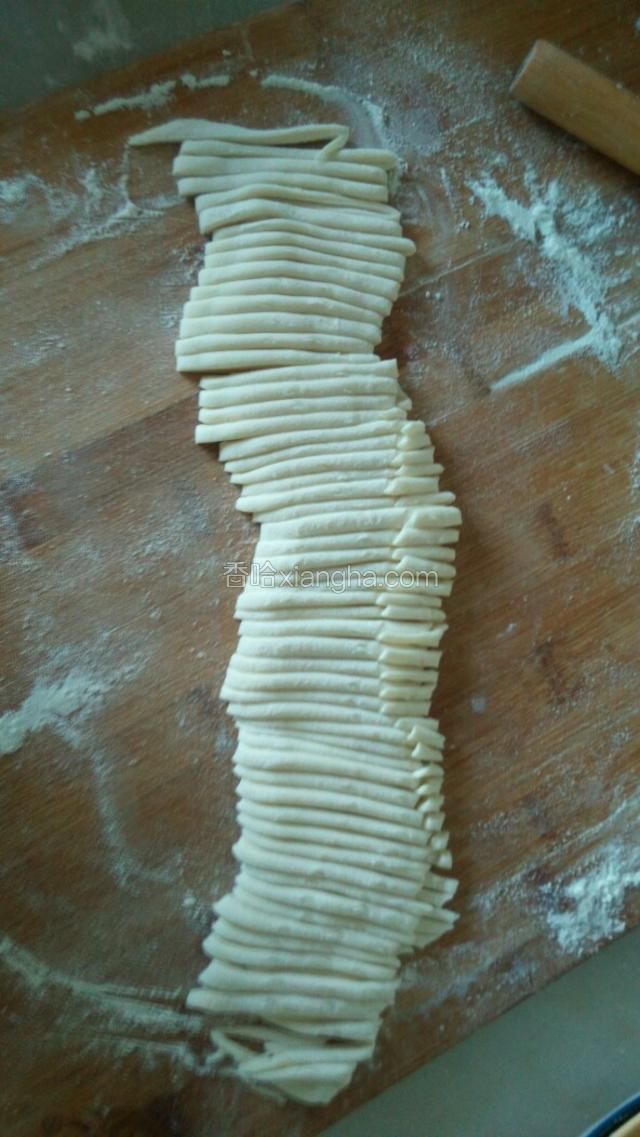 用刀切成条
