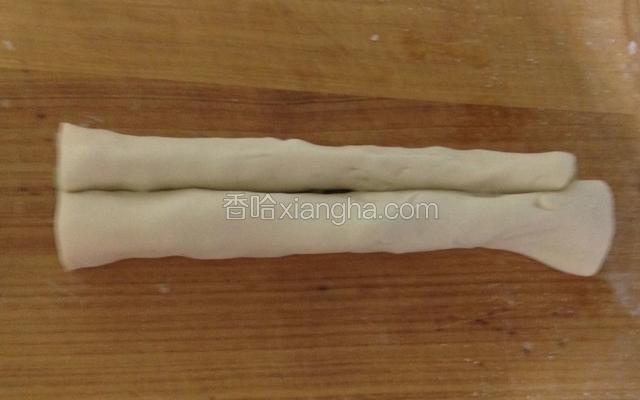 卷好后对折切开
