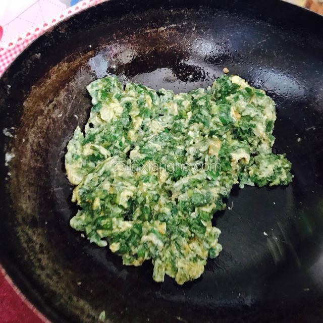 下蛋液炒熟