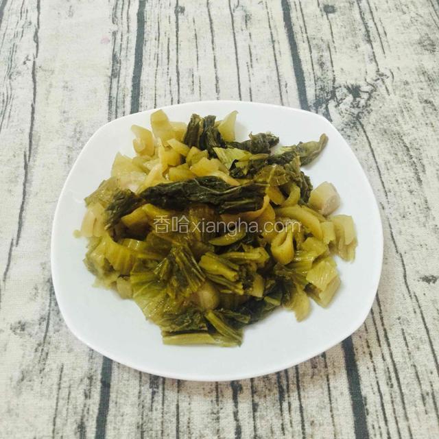潮州酸菜2颗，洗干净切小块，
PS：这个酸菜类似四川泡菜又略不同，略酸更爽口。