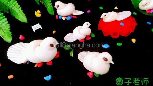 可爱的小鸽子馒头
