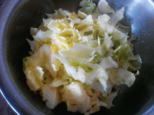 包菜洗净撕小些