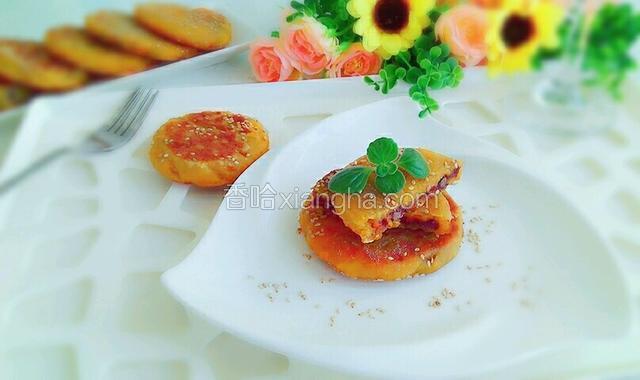 蜜红豆南瓜饼