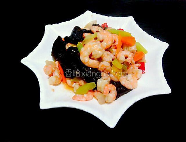 黑木耳炒虾仁