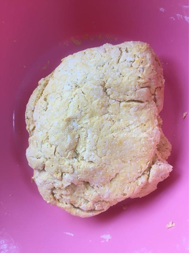 面絮全部揉和在一起，