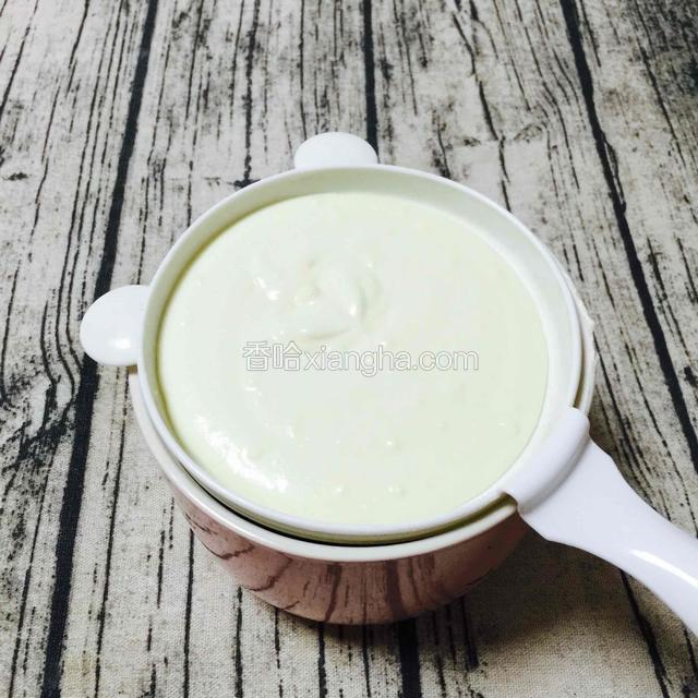 想要口感更细腻，再过一次网筛。
