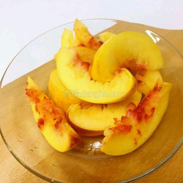 桃去核