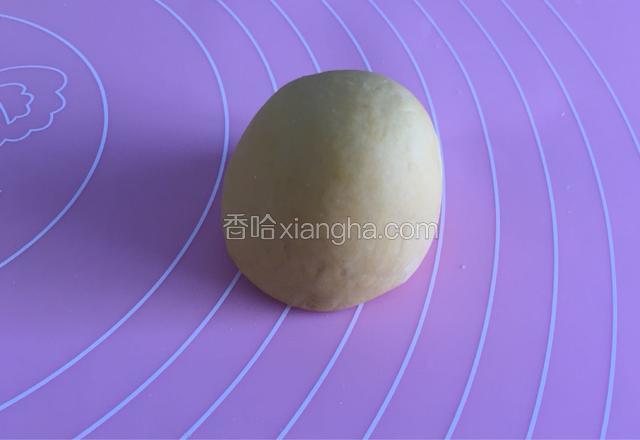 取一个面团揉成圆形