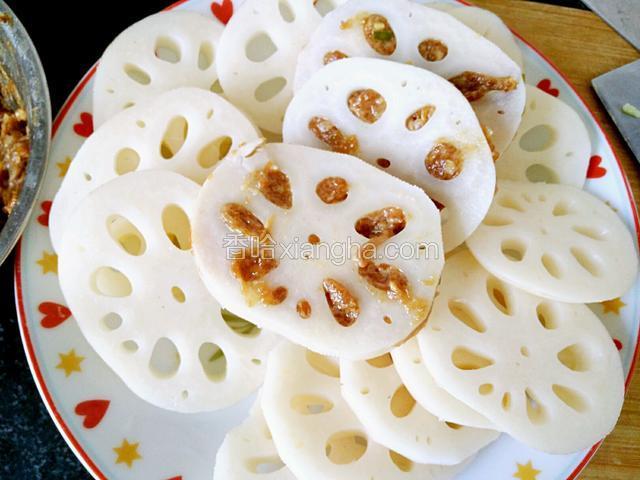藕夹肉馅像图中那样