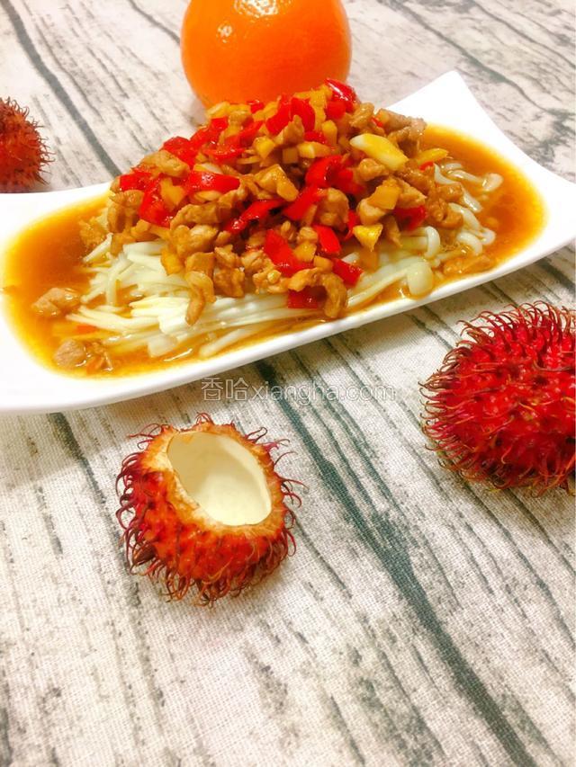 成品图，色彩鲜艳，口感爽滑