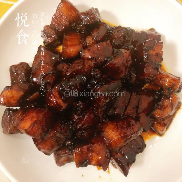 每日工作餐荤素搭配之（红烧肉+清炒莴笋）