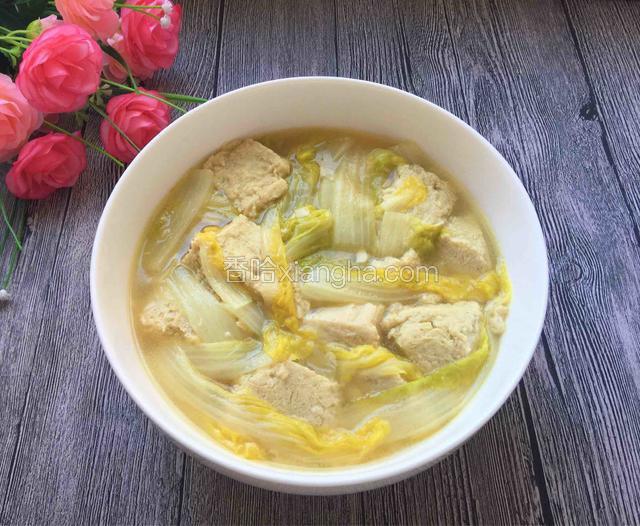 冻豆腐炖娃娃菜