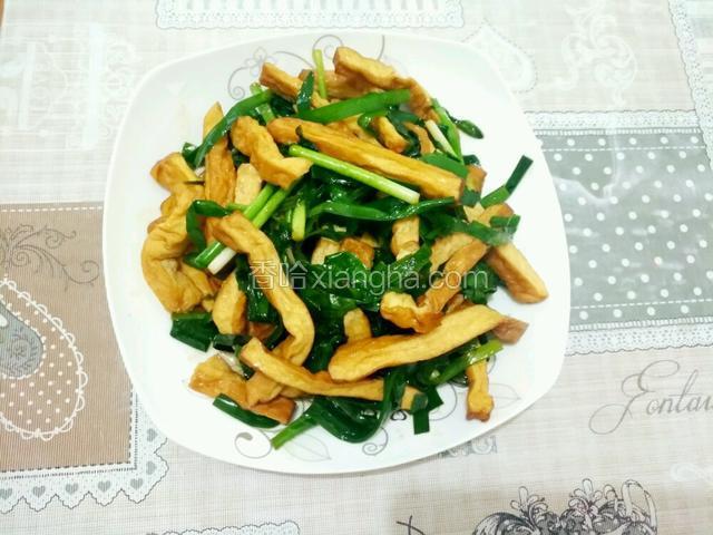 豆腐干炒韭菜