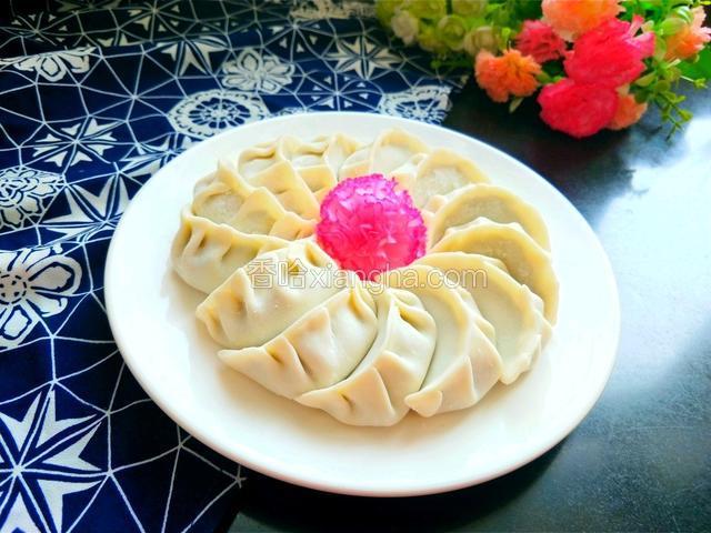 包好的饺子。