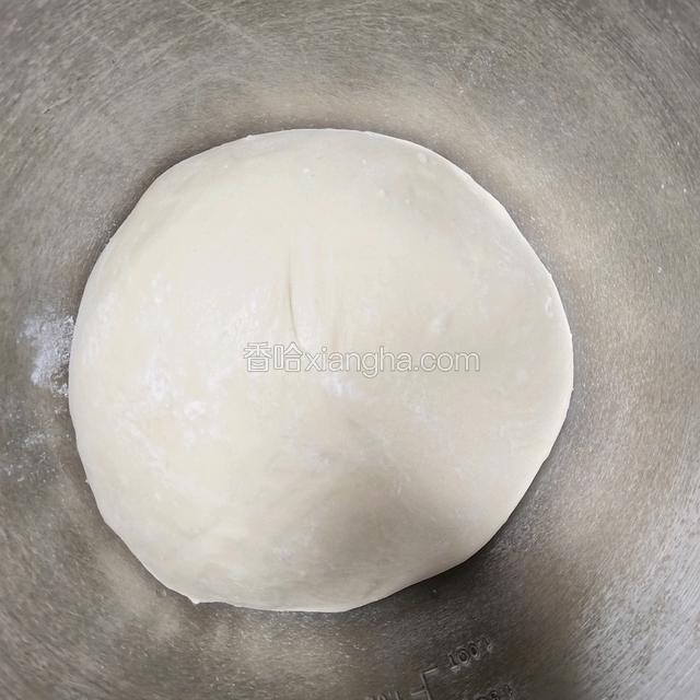 打好的面团放入发酵盆发酵至2倍大