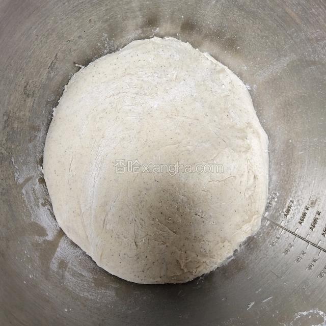 打好的面团放入发酵盆，发酵至2.5倍大