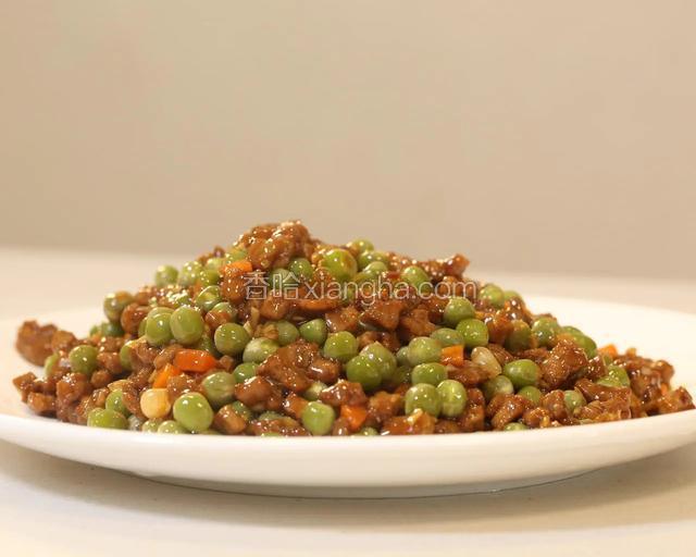 鲜豌豆牛肉粒