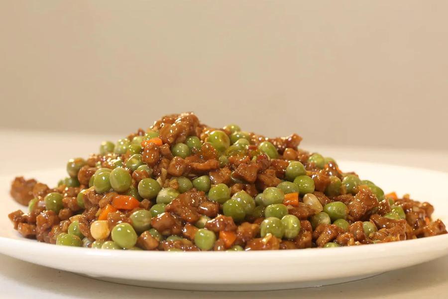 鲜豌豆牛肉粒