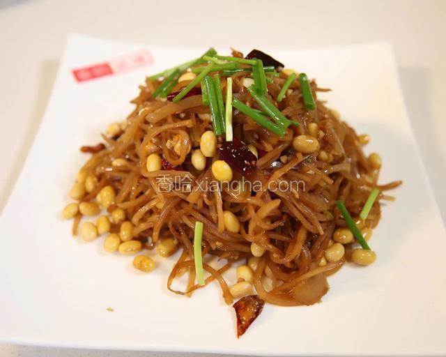 黄豆炒水疙瘩