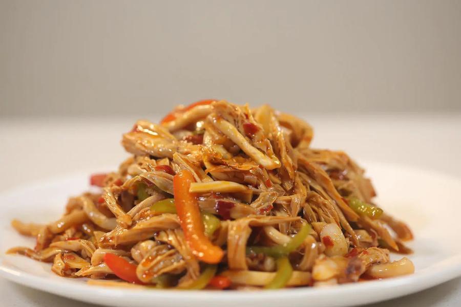 豆瓣腐竹鱿鱼丝