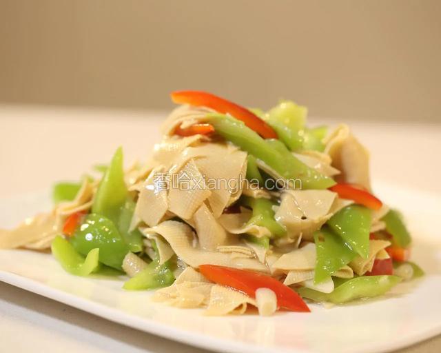 尖椒炒豆皮