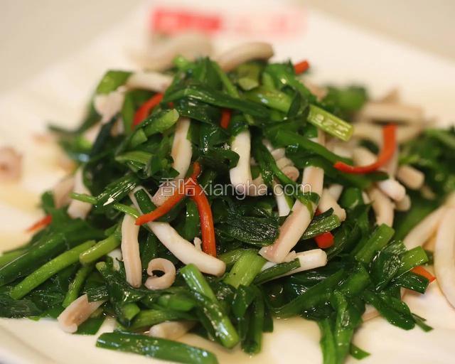 韭菜炒鱿鱼