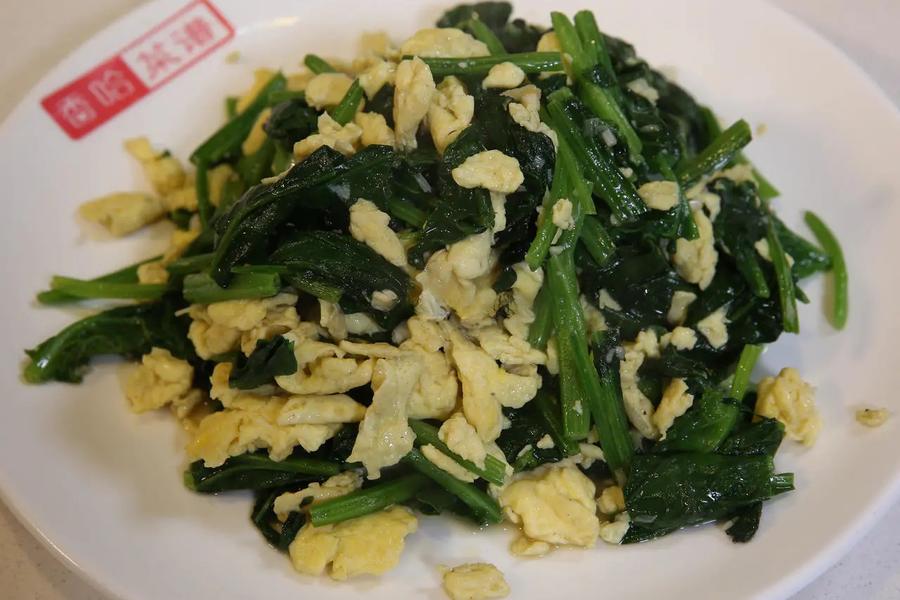 菠菜炒鸡蛋
