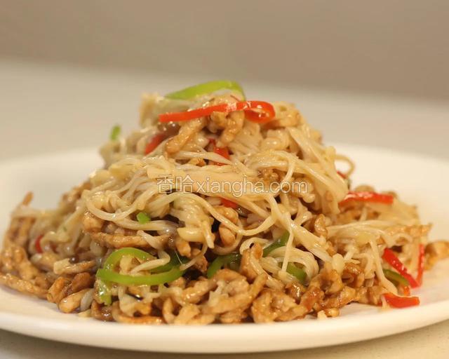 金针菇炒肉丝