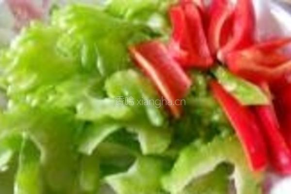 苦瓜炒肉片的做法图解3