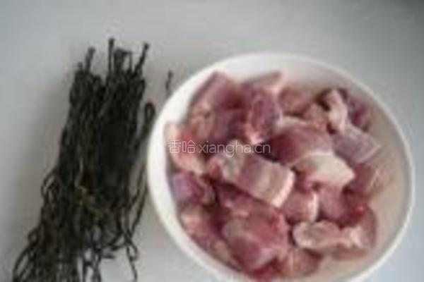 干豆角烧肉的做法图解1