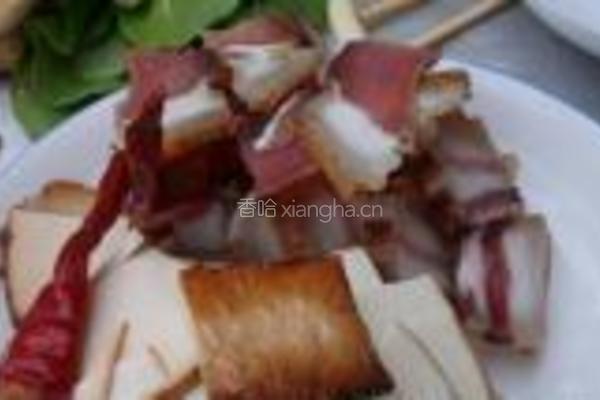 腊肉炒香干的做法图解3