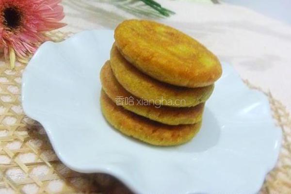 香煎黄米豆沙饼
