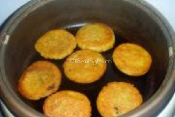 香煎黄米豆沙饼的做法图解9